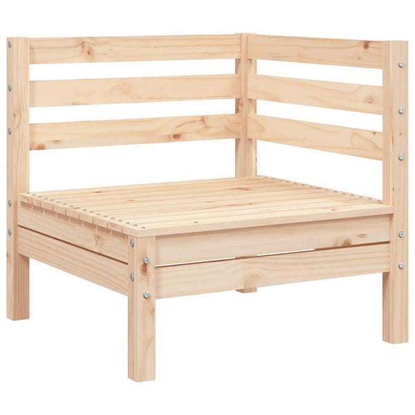 2-Sitzer Gartensofa mit Hocker Kiefernholz