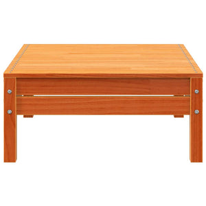 Gartensofa 2-Sitzer mit Hocker Kiefer Wachsbraun