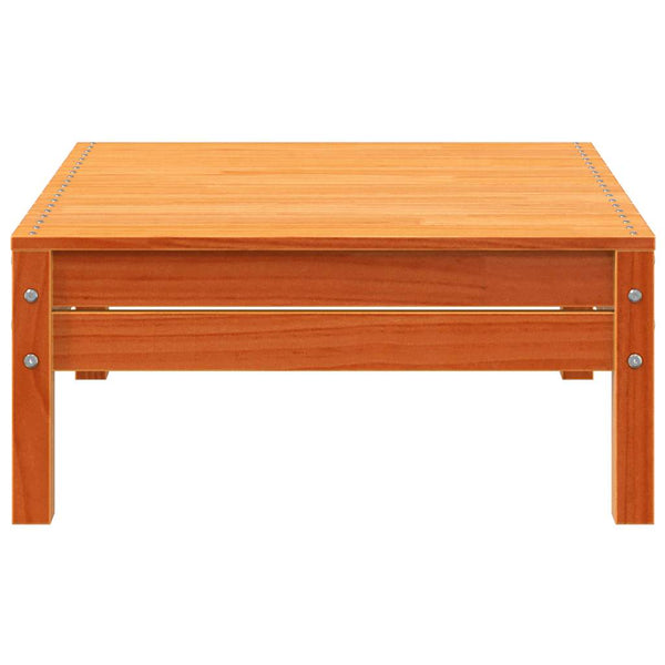 Gartensofa 2-Sitzer mit Hocker Kiefer Wachsbraun
