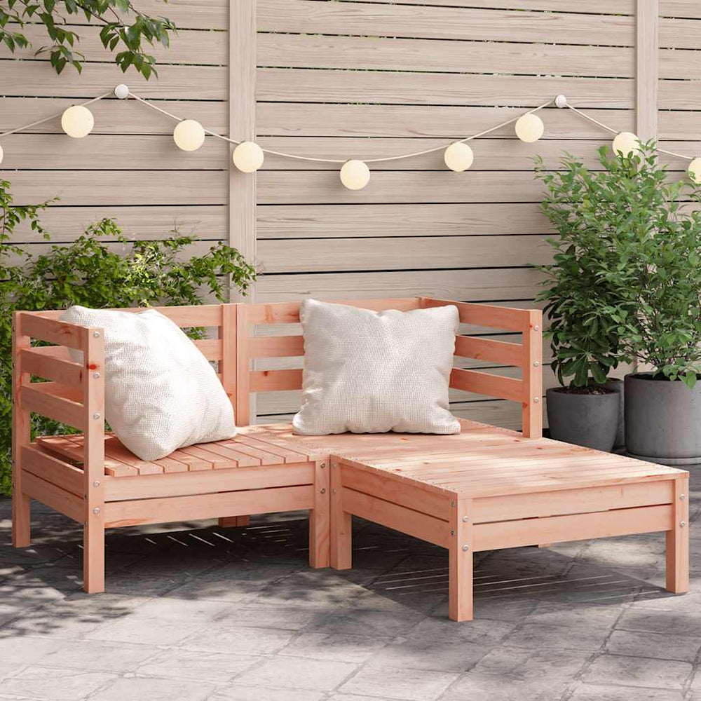 2-Sitzer Gartensofa mit Hocker Douglasie