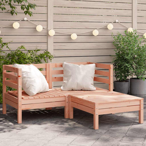 2-Sitzer Gartensofa mit Hocker Douglasie
