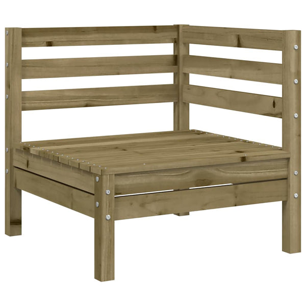 Gartensofa 2-Sitzer mit Hocker Kiefer Imprägniert