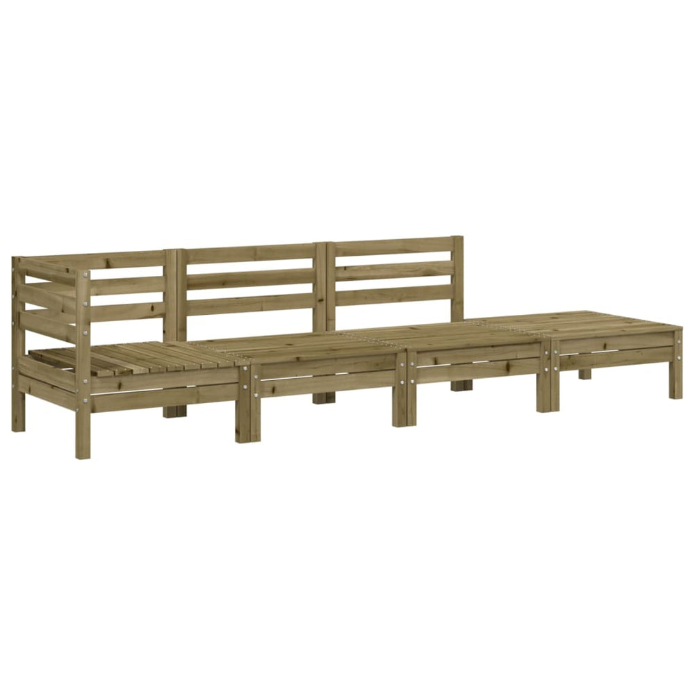 4-Sitzer Gartensofa Kiefer Imprägniert