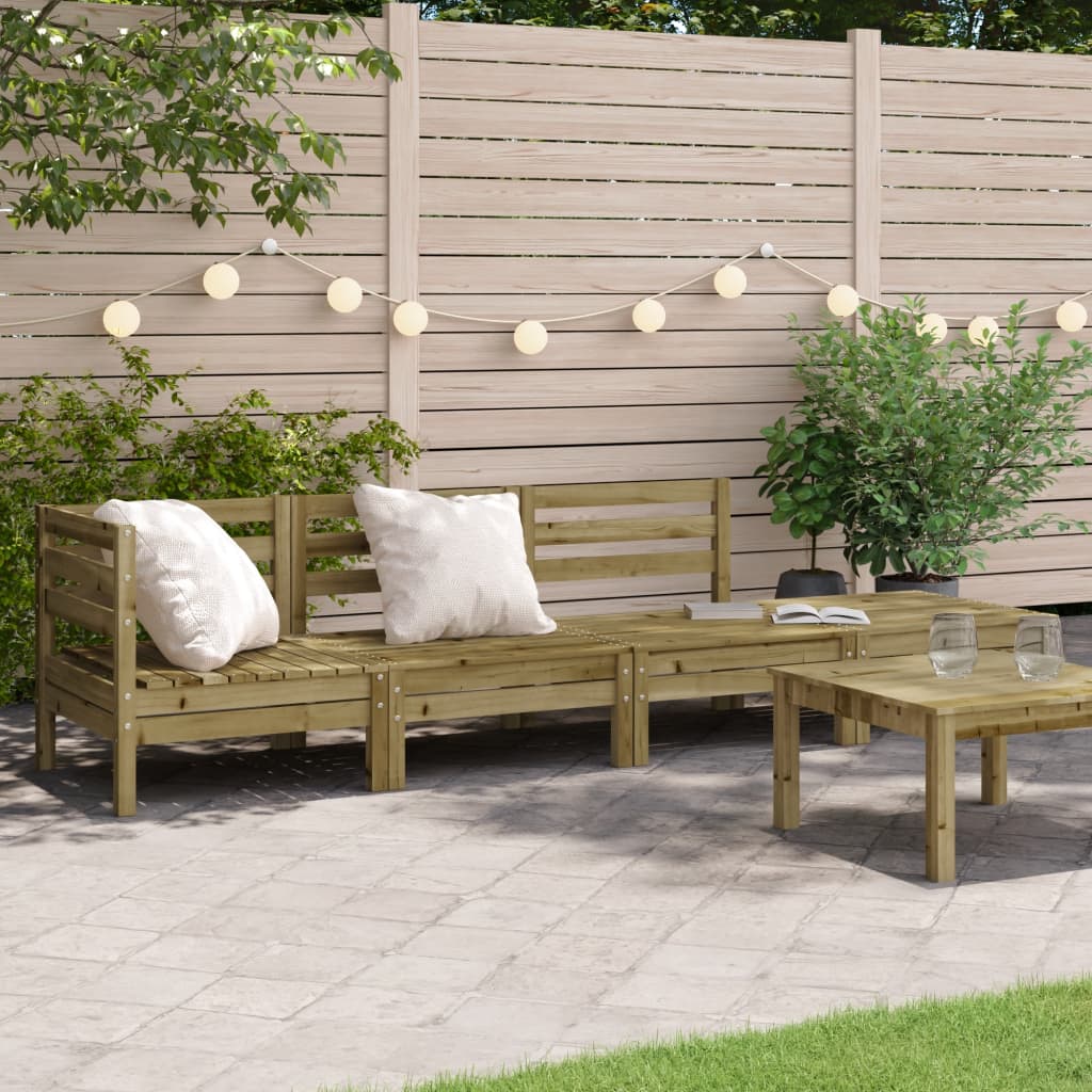 4-Sitzer Gartensofa Kiefer Imprägniert