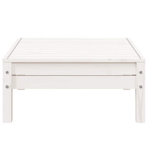 Gartensofa 3-Sitzer mit Hocker Weiß Kiefer