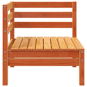 Gartensofa 3-Sitzer mit Hocker Kiefer Wachsbraun