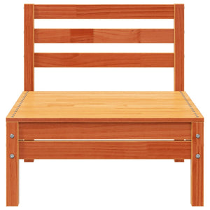 Gartensofa 3-Sitzer mit Hocker Kiefer Wachsbraun