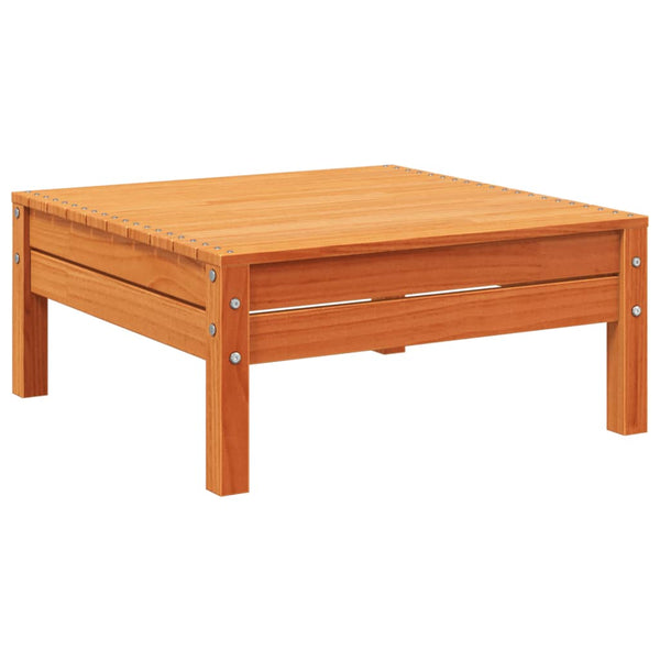 Gartensofa 3-Sitzer mit Hocker Kiefer Wachsbraun