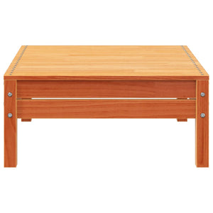 Gartensofa 3-Sitzer mit Hocker Kiefer Wachsbraun