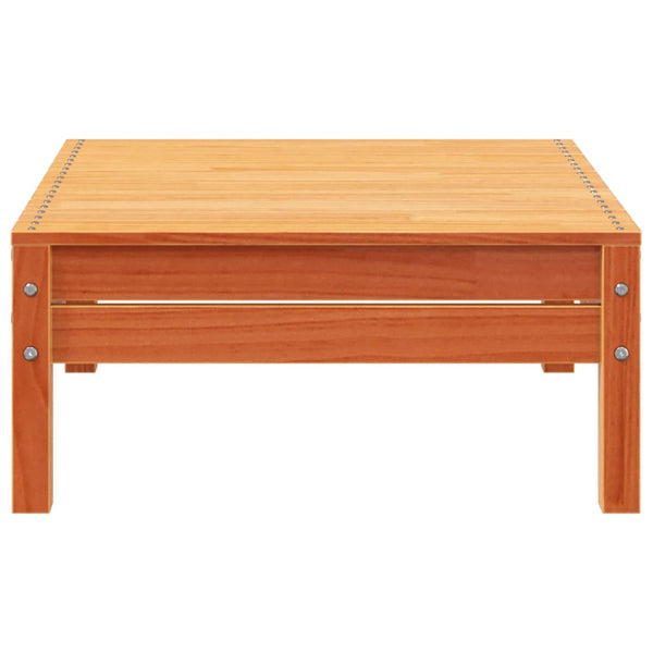 Gartensofa 3-Sitzer mit Hocker Kiefer Wachsbraun