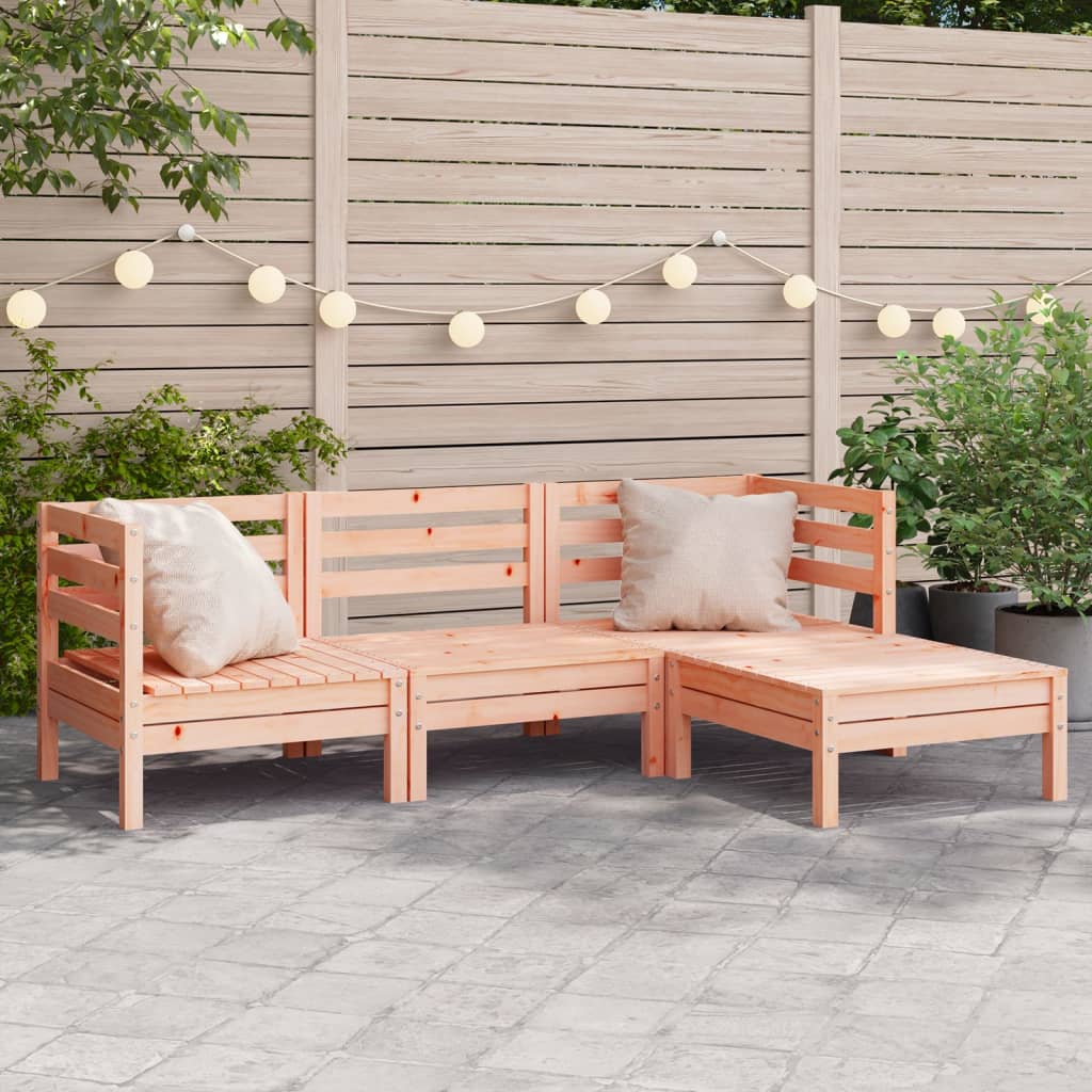 3-Sitzer Gartensofa mit Hocker Douglasie