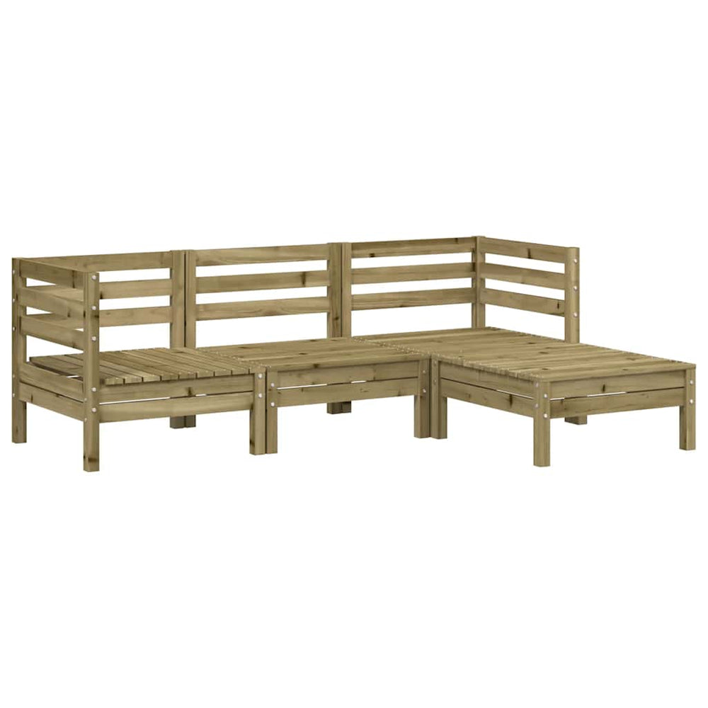 Gartensofa 3-Sitzer mit Hocker