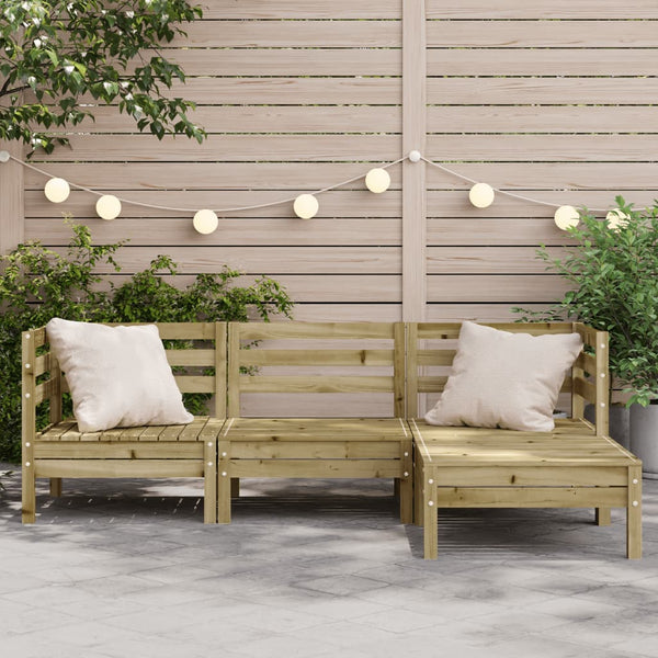 Gartensofa 3-Sitzer mit Hocker