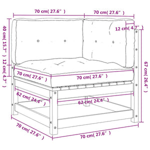 Garten Ecksofa Douglasie mit Kissen