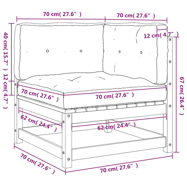 Garten Ecksofa Douglasie mit Kissen