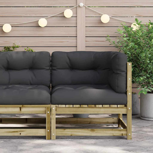 Garten Ecksofa Kiefer Imprägniert mit Kissen