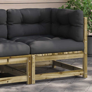 Garten Ecksofa Kiefer Imprägniert mit Kissen