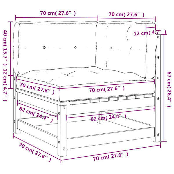 Garten Ecksofa Set mit Kissen, 2-teilig