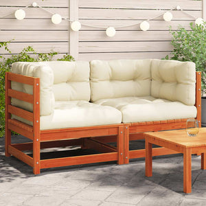 Garten Ecksofa Set mit Kissen, 2-teilig