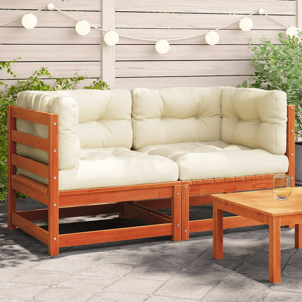 Garten Ecksofa Set mit Kissen, 2-teilig