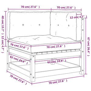 Garten Ecksofas mit Kissen, 2er Set