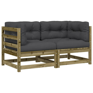 Garten Ecksofa Set mit Kissen, Kiefer Imprägniert