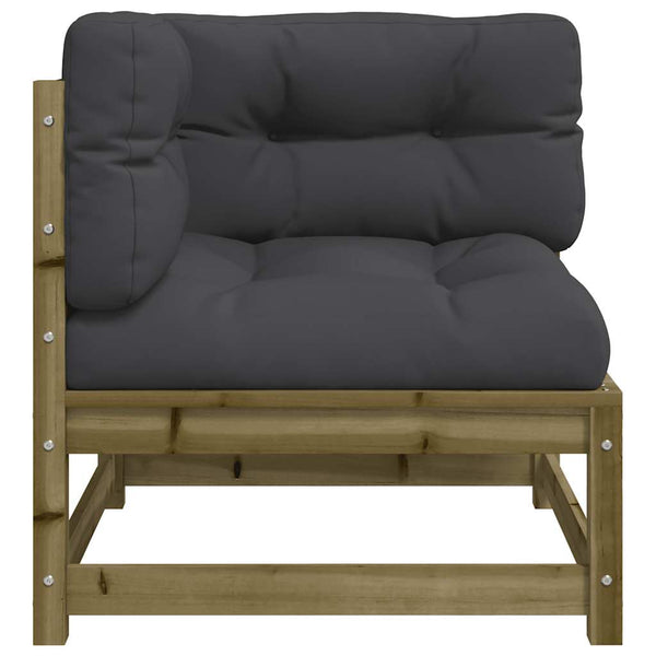 Garten Ecksofa Set mit Kissen, Kiefer Imprägniert