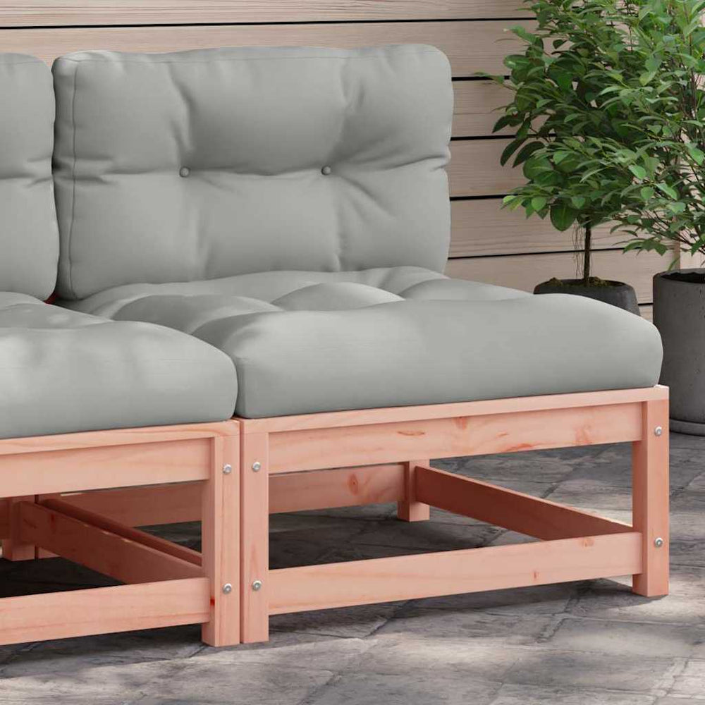 vidaXL Canapé de jardin sans accoudoirs avec coussins Bois de Douglas massif