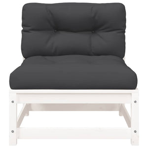 Gartensofas ohne Armlehnen, 2er-Set, Weiß