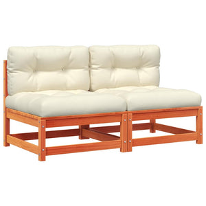 Gartensofas ohne Armlehnen mit Kissen