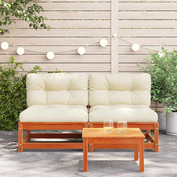 Gartensofas ohne Armlehnen mit Kissen