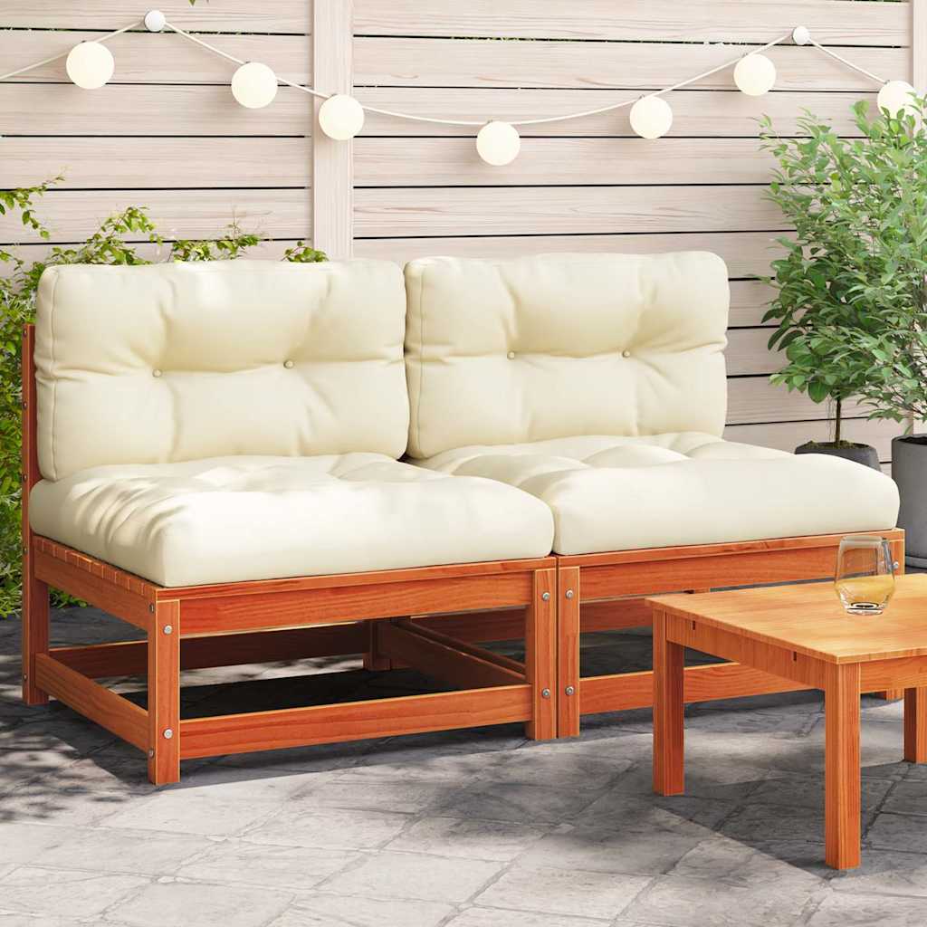 Gartensofas ohne Armlehnen mit Kissen