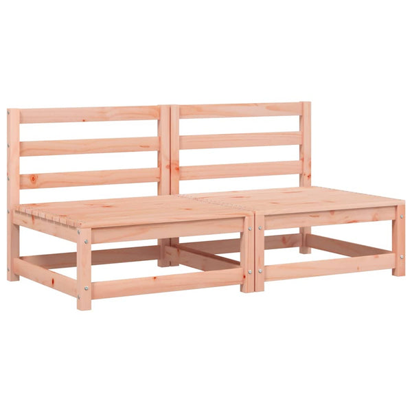 Gartensofas ohne Armlehnen mit Kissen, 2er-Set