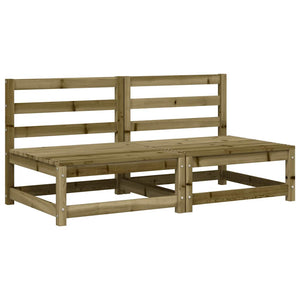 Gartensofa ohne Armlehne 2er Set mit Kissen