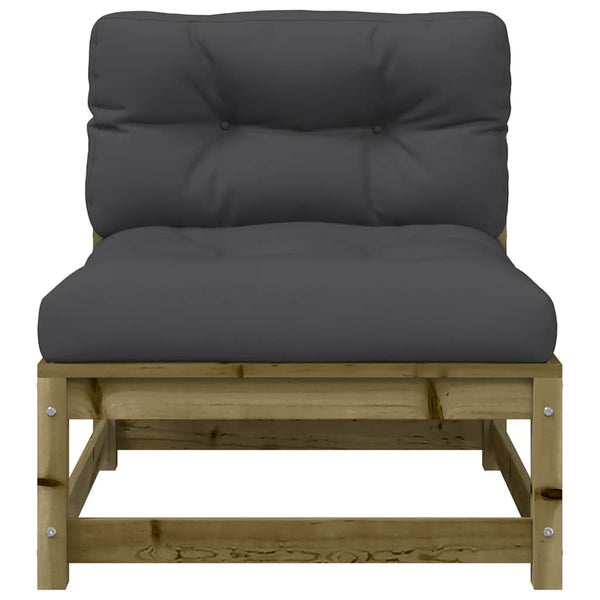 Gartensofa ohne Armlehne 2er Set mit Kissen