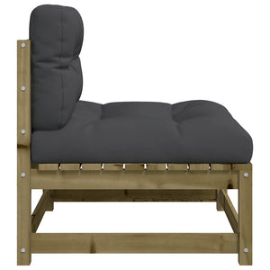 Gartensofa ohne Armlehne 2er Set mit Kissen