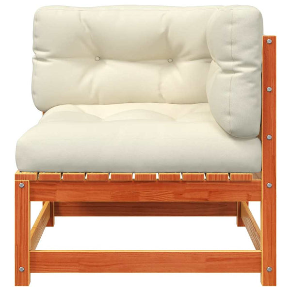 2-Sitzer Gartensofa Kiefer Massivholz Wachsbraun