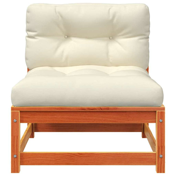 2-Sitzer Gartensofa Kiefer Massivholz Wachsbraun