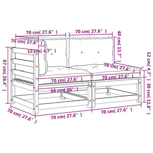 2-Sitzer Gartensofa Douglasie mit Kissen