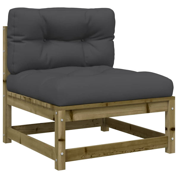 Gartensofa 2-Sitzer Kiefer mit Kissen