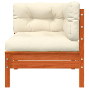 Garten Ecksofa Kiefer Massivholz mit Kissen