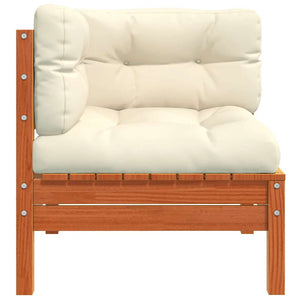 Garten Ecksofa Kiefer Massivholz mit Kissen
