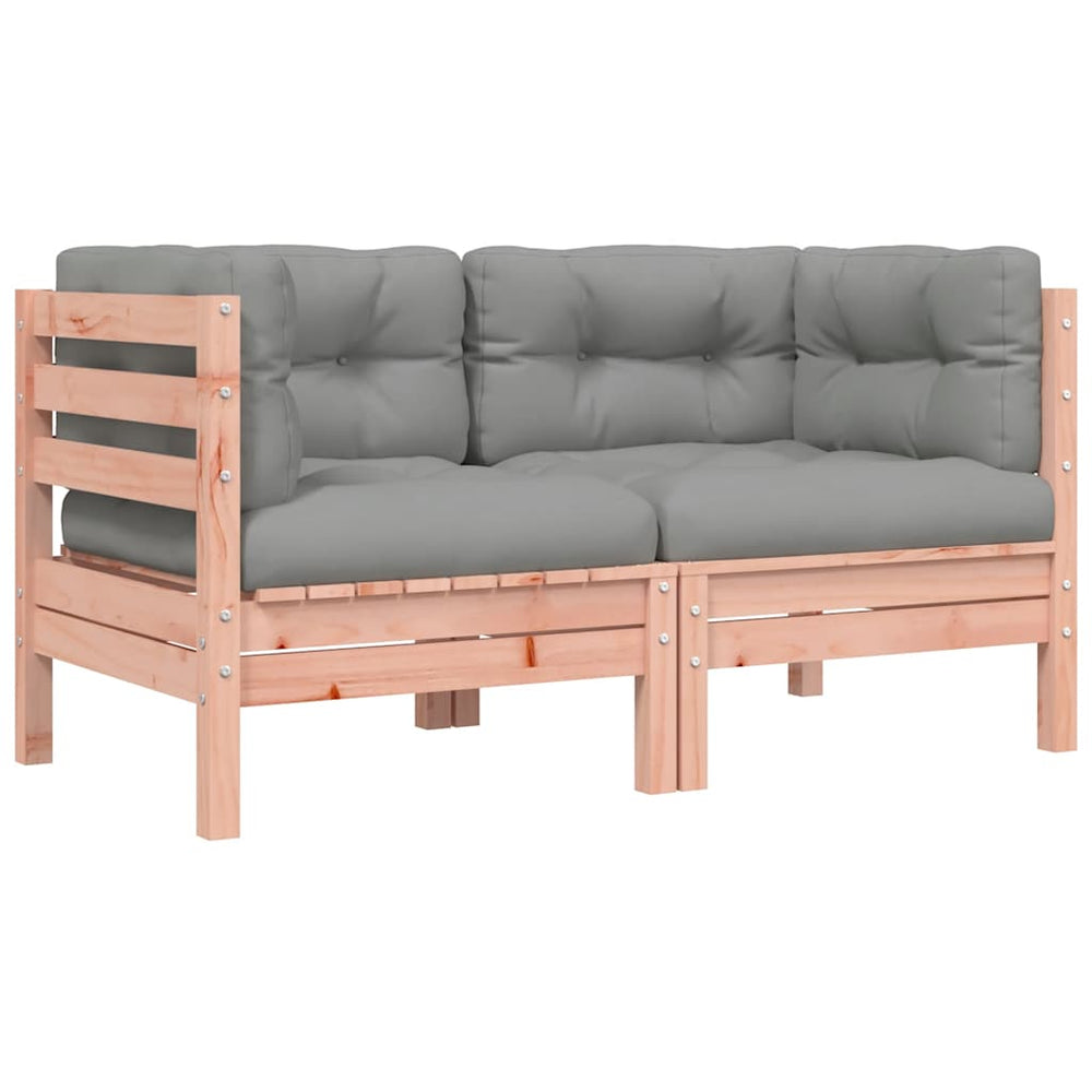 vidaXL Garden Corner Sofa with Cushions 2 pcs. Solid Douglas Fir