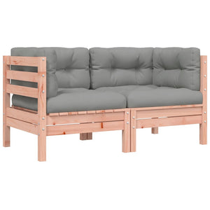 Garten Ecksofa Douglasie mit Kissen (2 Stk)