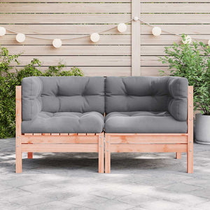 Garten Ecksofa Douglasie mit Kissen (2 Stk)