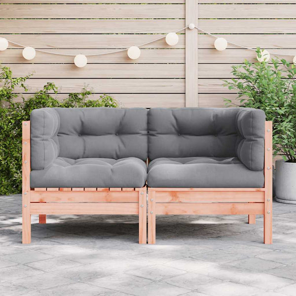 Garten Ecksofa Douglasie mit Kissen (2 Stk)