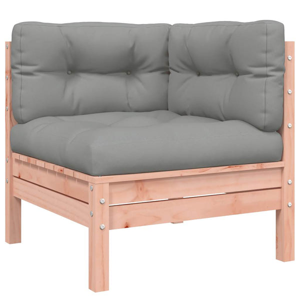 Garten Ecksofa Douglasie mit Kissen (2 Stk)