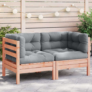 Garten Ecksofa Douglasie mit Kissen (2 Stk)