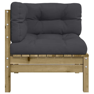 Garten Ecksofa Kiefer Imprägniert mit Kissen