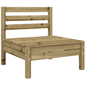 Gartensofa Kiefernholz ohne Armlehnen mit Kissen